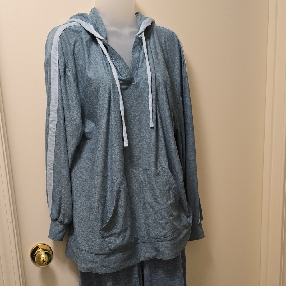 Lane Bryant Teal Hoodie with Lighter Teal Accents